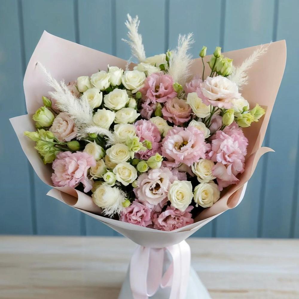 Букет цветов из: Альстромерии и Розы в Обильном