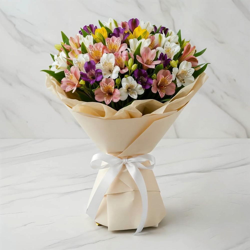 Букет цветов из: Альстромерии в Обильном