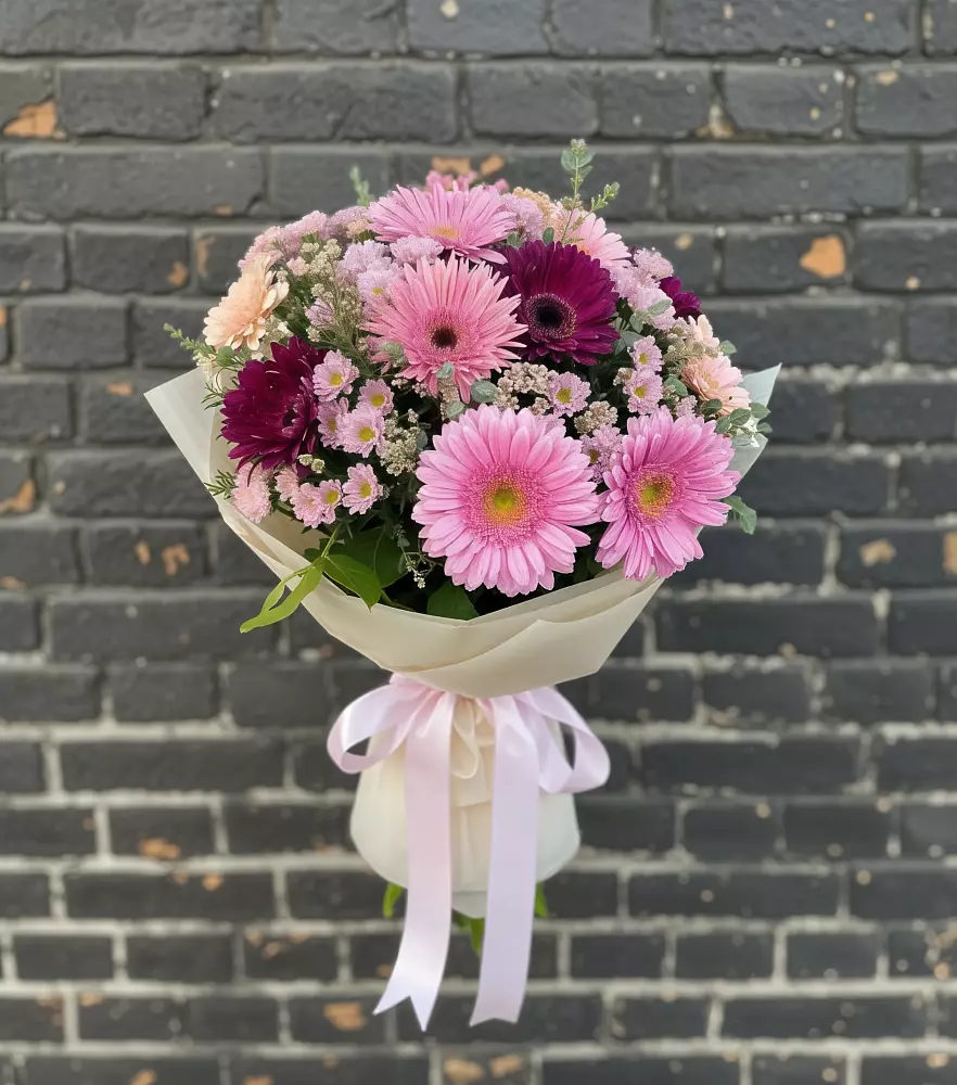 Букет цветов из: Герберы и Хризантемы в Обильном