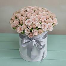 Цветочная композиция из Розы в шляпной коробке в Обильном