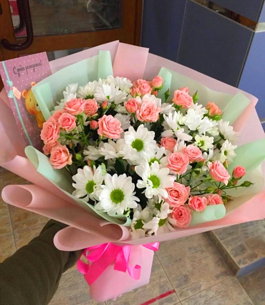 Букет цветов из: Розы и Хризантемы в Обильном