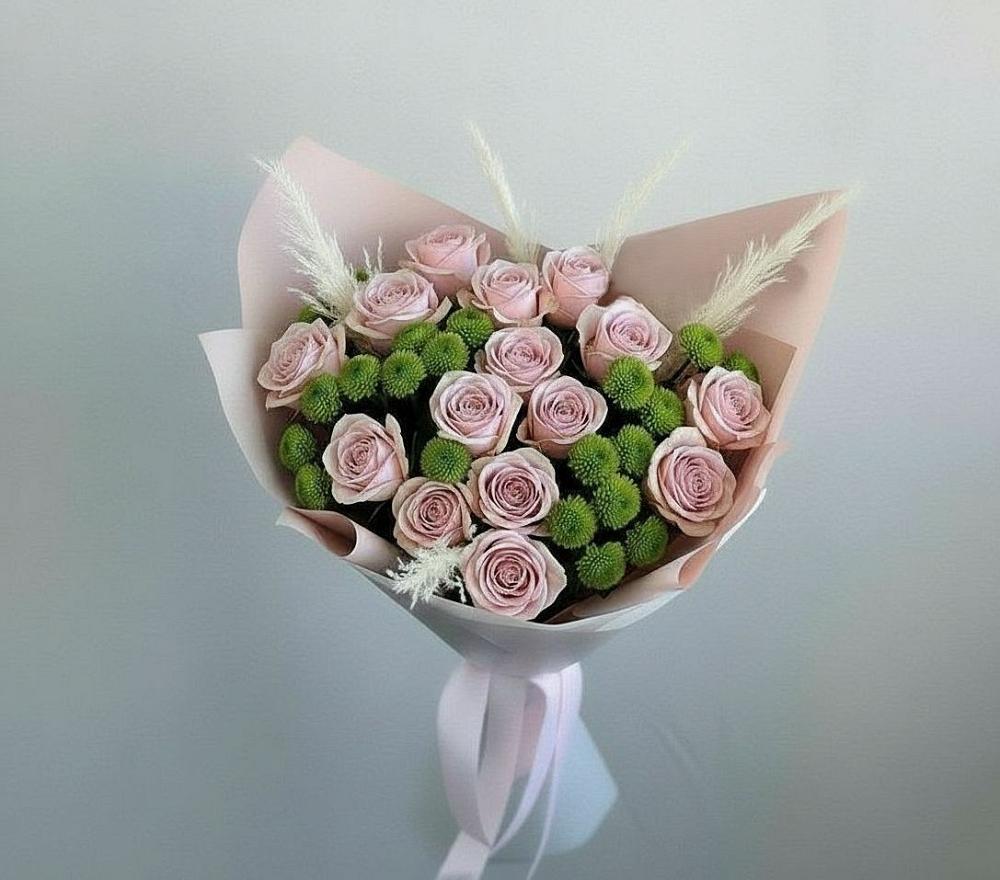 Букет цветов из: Розы и Хризантемы в Обильном