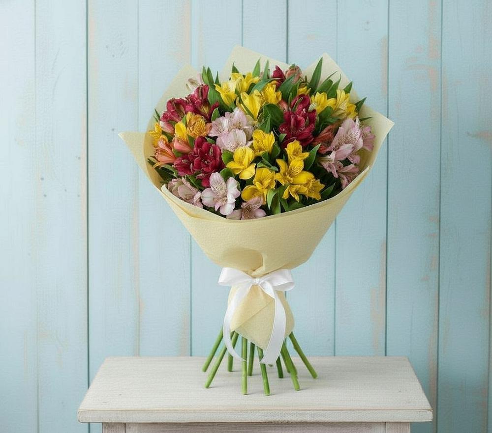 Букет цветов из: Альстромерии в Обильном