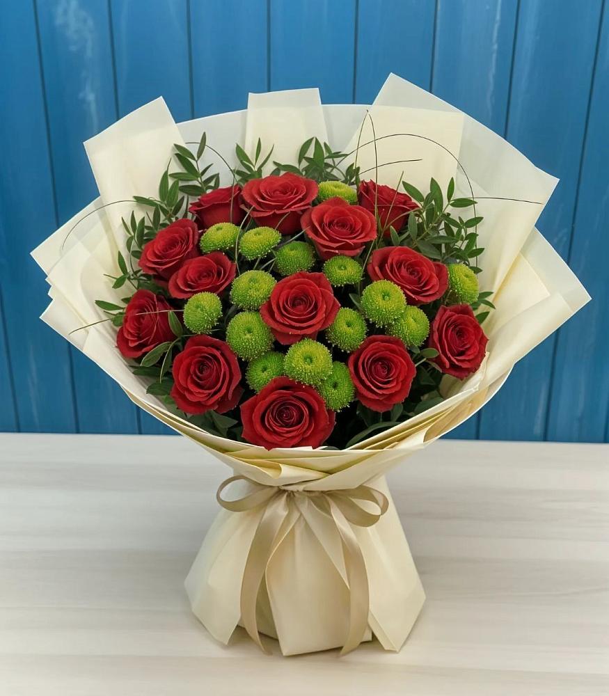 Букет цветов из: Розы и Хризантемы в Обильном